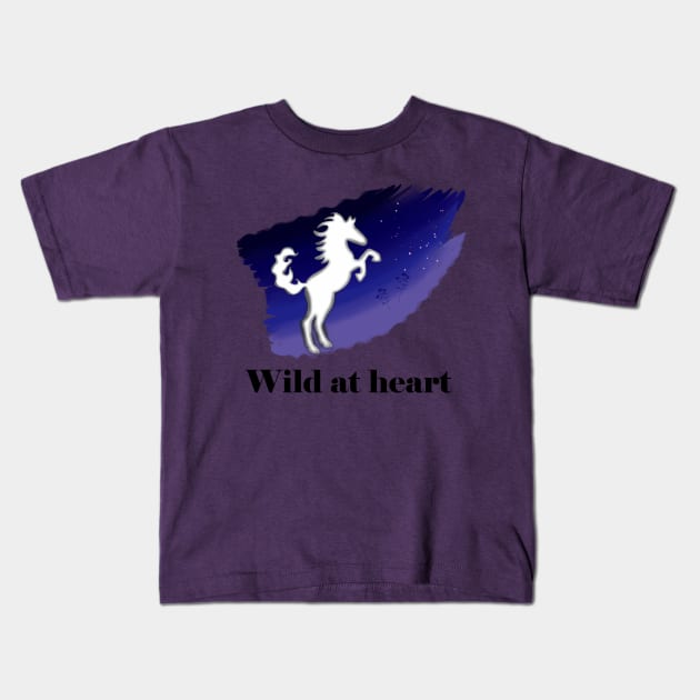 Wild At Heart Kids T-Shirt by DitzyDonutsDesigns